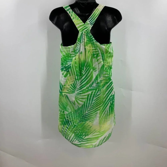 Diane Von Furstenberg Women's Silk Blend Tropical Racerback Swim Cover Size 0 - Picture 2 of 11